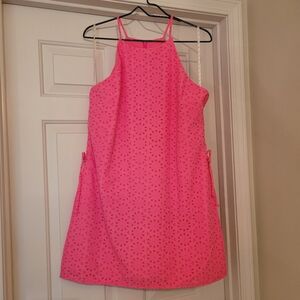 ❤️‍🔥 HTF NWT Lilly Pulitzer Pink Pearl Eyelet Romper 12
